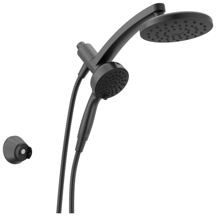 Delta Universal Showering Components 75648BL PivotPro 3-in-1 Combination Shower with TouchClean Spray Face - Matte Black