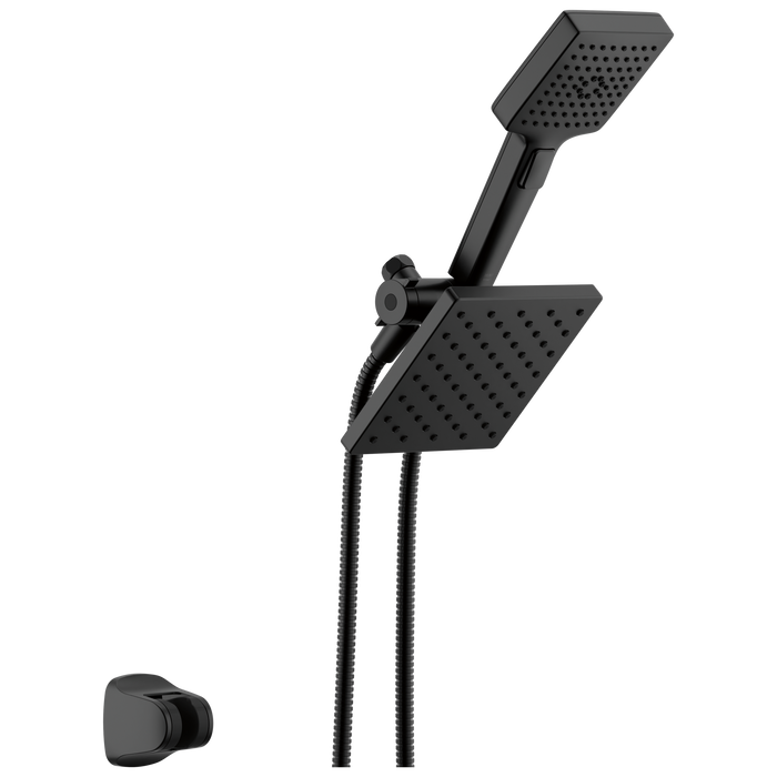 Delta Universal Showering Components 75755BL 5-Setting Two-in-One Combination Shower with Additional Mount - Matte Black