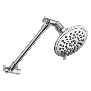 Peerless Universal Showering Components: 3-Setting Shower Head with Adjustable Arm