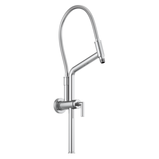 Brizo Universal Showering: 10 7/16" Linear Round Slide Bar Shower Arm And Flange