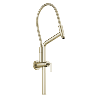 Brizo Universal Showering: 10 7/16" Linear Round Slide Bar Shower Arm And Flange