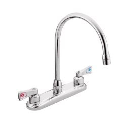 Moen 8287 M-Dura 1.5 GPM Two Handle Kitchen Faucet in Chrome