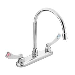 Moen 8289 M-Dura Chrome Two Handle Kitchen Faucet in Chrome
