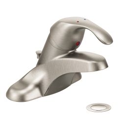 Moen 8437CBN Single Handle Centerset Bathroom Faucet from the M-Bition Collection Included Valve in Classic Brushed Nickel