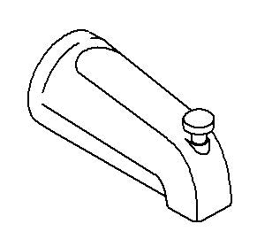 KOHLER K-85556 Spout, Slip Diverter Bath