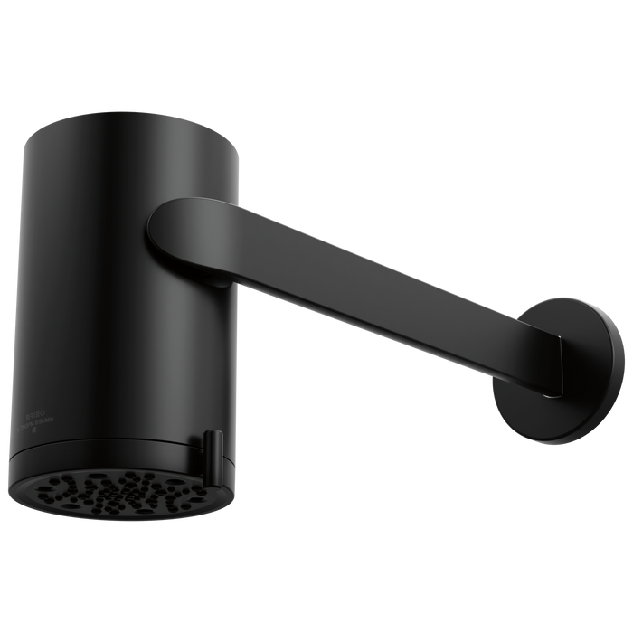 Brizo Roccesco 873110 Multi-Function Sconce Wall Mount Shower Head with Shower Arm and Flange - 1.75 GPM - Matte Black
