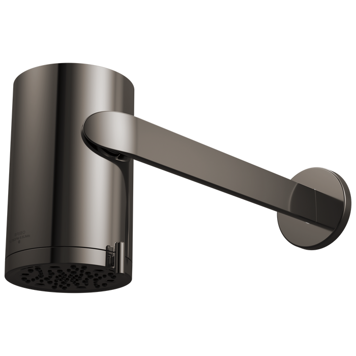 Brizo Roccesco 873110 Multi-Function Sconce Wall Mount Shower Head with Shower Arm and Flange - 1.75 GPM - Brilliance Black Onyx