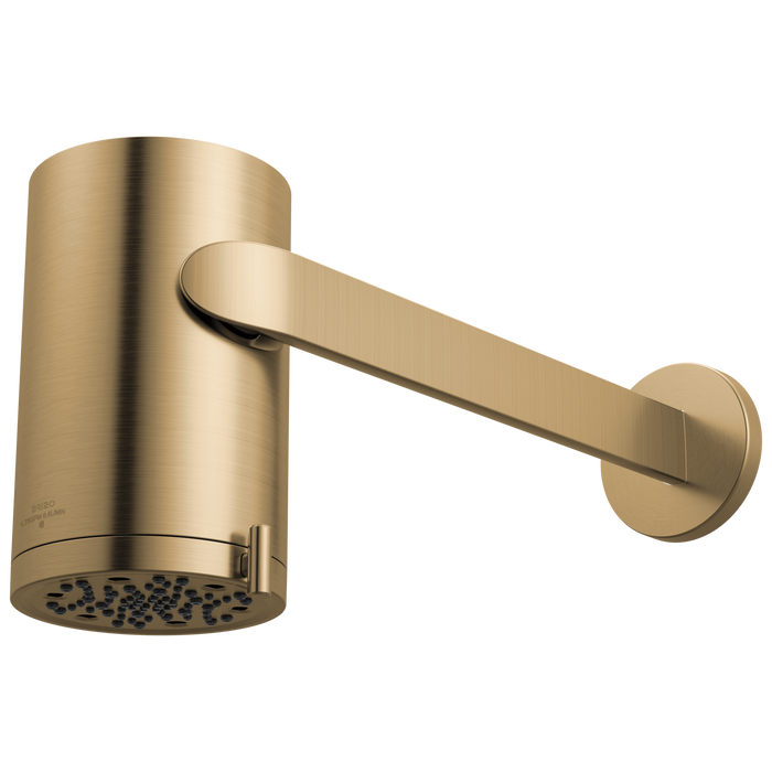 Brizo Roccesco 873110 Multi-Function Sconce Wall Mount Shower Head with Shower Arm and Flange - 1.75 GPM - Luxe Gold