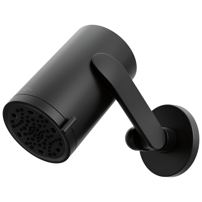Brizo Roccesco 873111 Multi-Function Sconce Wall Mount Shower Head with Jointed Shower Arm and Flange - 1.75 GPM - Matte Black