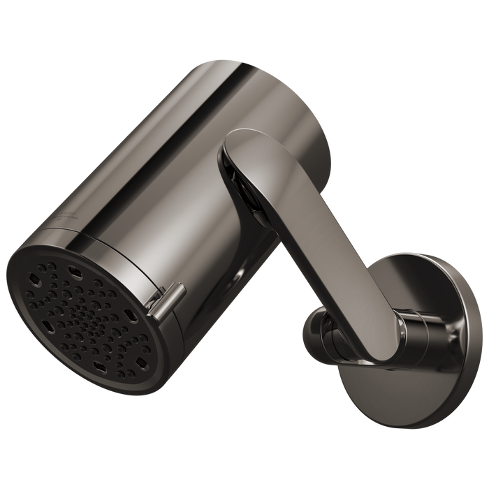 Brizo Roccesco 873111 Multi-Function Sconce Wall Mount Shower Head with Jointed Shower Arm and Flange - 1.75 GPM - Brilliance Black Onyx