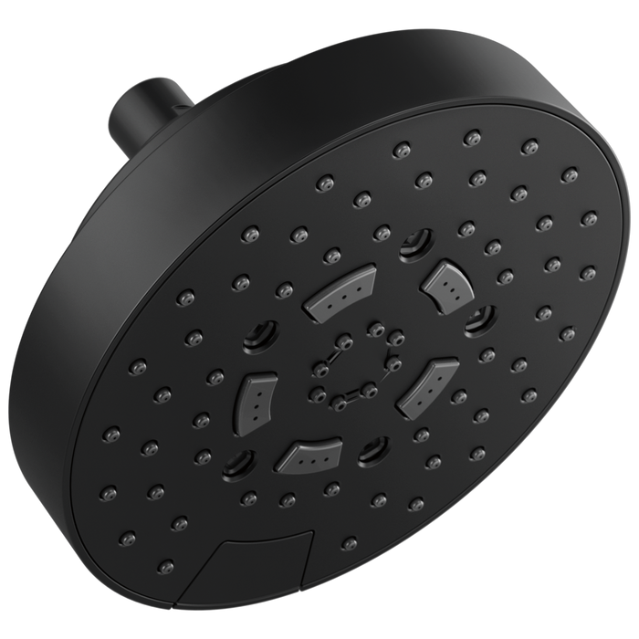 Brizo Essential Shower 87492 7” Linear Round H2Okinetic Multi-Function Wall Mount Shower Head - 1.5 GPM - Matte Black