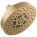 Brizo Essential Shower 87492 7” Linear Round H2Okinetic Multi-Function Wall Mount Shower Head - 1.5 GPM - Luxe Gold