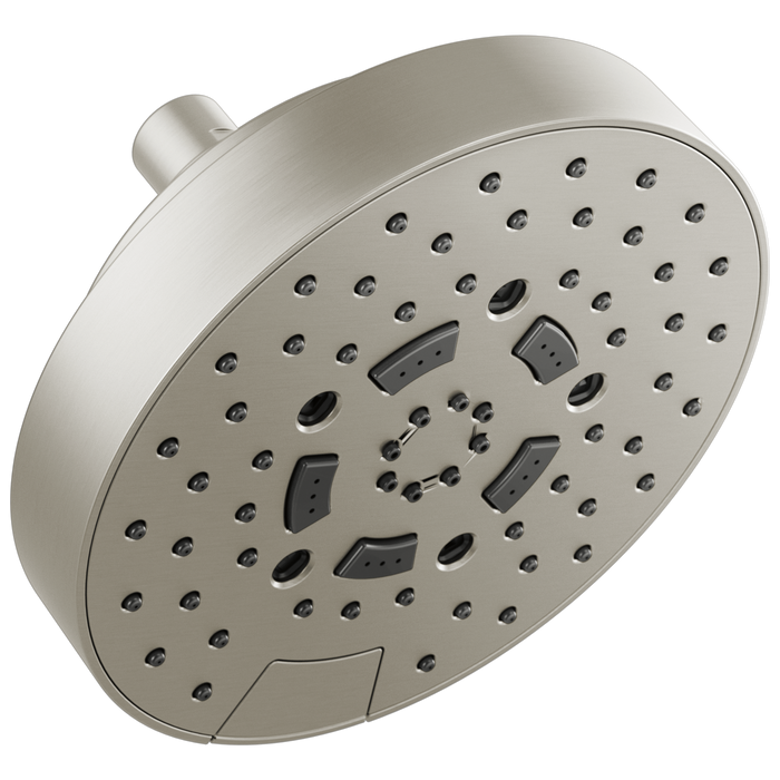 Brizo Essential Shower 87492 7” Linear Round H2Okinetic Multi-Function Wall Mount Shower Head - 1.5 GPM - Luxe Nickel
