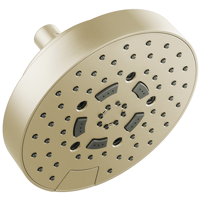 Brizo Essential Shower 87492 7” Linear Round H2Okinetic Multi-Function Wall Mount Shower Head - 1.5 GPM - Polished Nickel