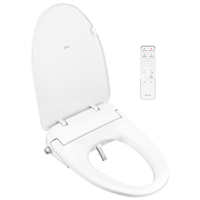 Delta Refresh 893007E Ultimate Elongated Electric Bidet Toilet Seat - White