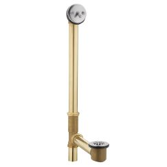Moen 90480 Tub Drain with Brass Tubing and Trip Lever Drain Assembly in Chrome