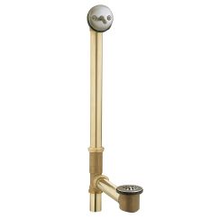 Moen 90480 Tub Drain with Brass Tubing and Trip Lever Drain Assembly in Brushed Nickel