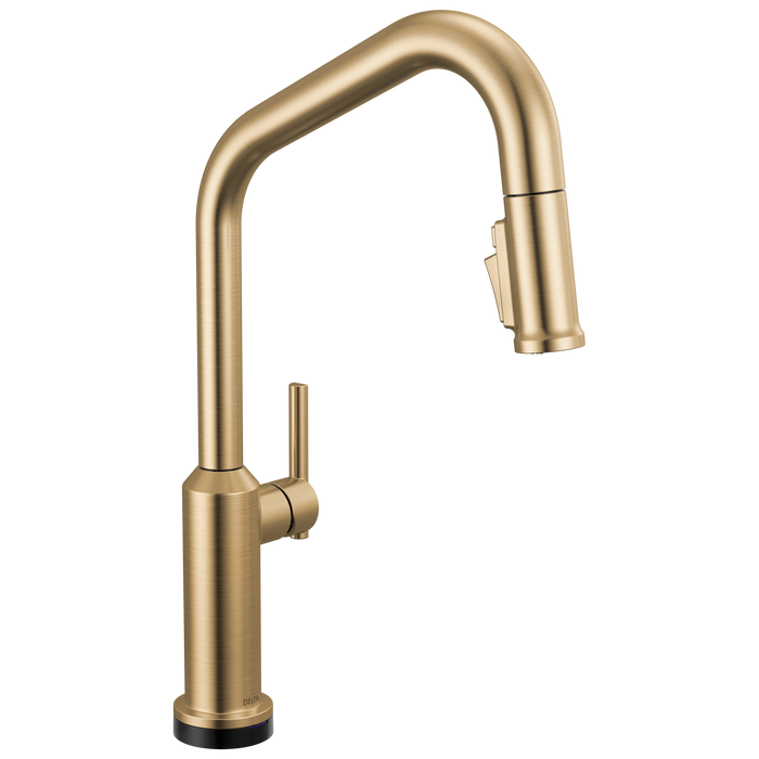 Delta Cordova 9085TL Touch2O Technology Kitchen Faucet with Touchless Technology - Lumicoat Champagne Bronze
