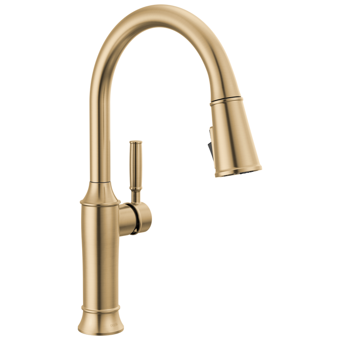 Delta Renaldi 9184 Single Handle Pull-Down Kitchen Faucet - Lumicoat Champagne Bronze