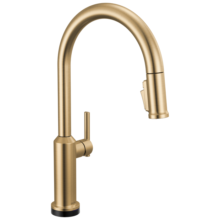 Delta Cordova 9185TL Touch2O Technology Kitchen Faucet with Touchless Technology - Lumicoat Champagne Bronze