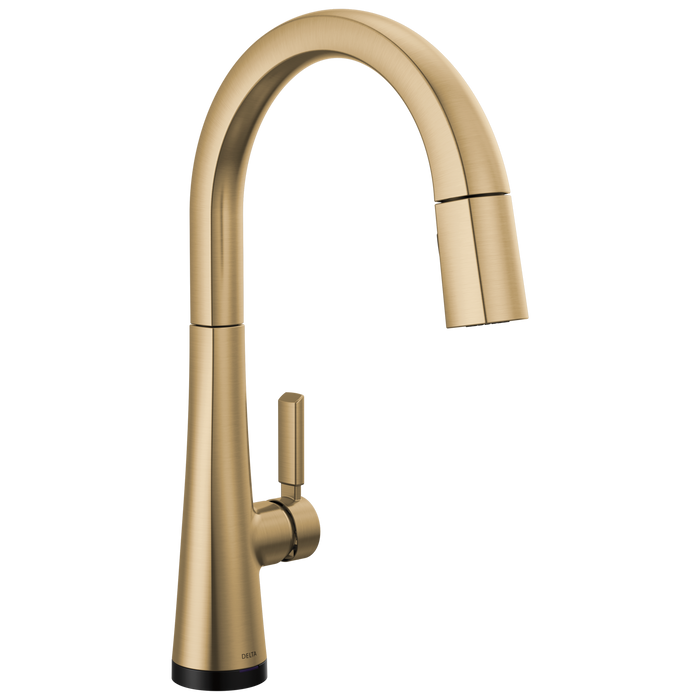 Delta Monrovia 9191TL TouchTouch 2O Technology Kitchen Faucet with Touchless Technology - Lumicoat Champagne Bronze