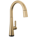 Delta Monrovia 9191TL TouchTouch 2O Technology Kitchen Faucet with Touchless Technology - Lumicoat Champagne Bronze
