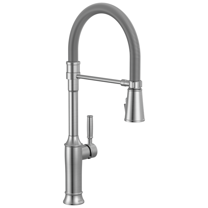 Delta Renaldi 9684 Single-Handle Pull-Down Spring Kitchen Faucet - Lumicoat Arctic Stainless