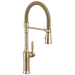 Delta Renaldi 9684 Single-Handle Pull-Down Spring Kitchen Faucet - Lumicoat Champagne Bronze