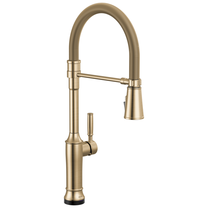 Delta Renaldi 9684TL Touch2O Technology Kitchen Faucet with Touchless Technology - Lumicoat Champagne Bronze