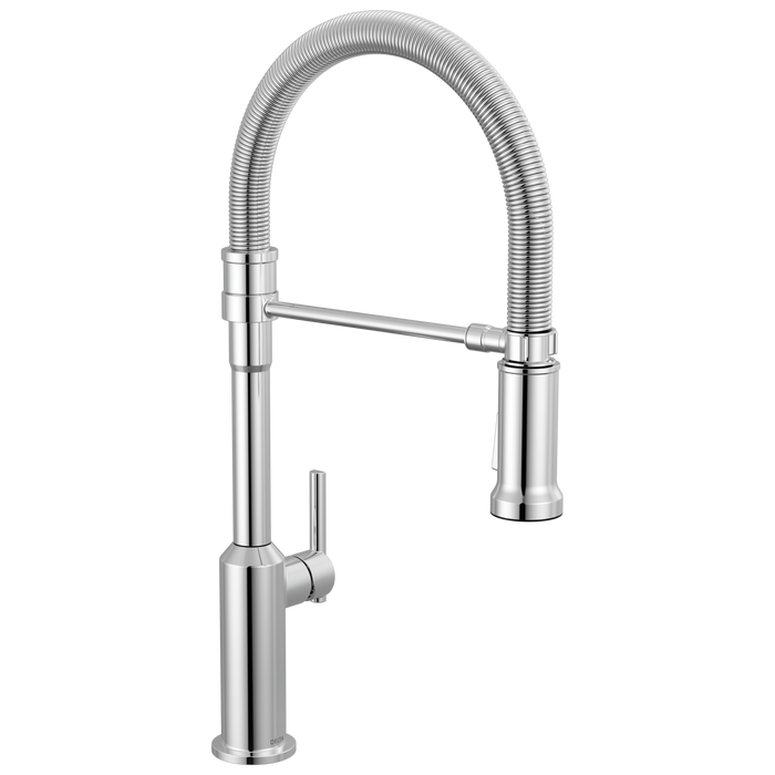 Delta Cordova 9685 Single Handle Pull-Down Kitchen Faucet With Spring Spout - Lumicoat Chrome