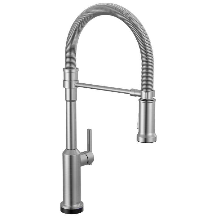 Delta Cordova 9685TL Touch2O Technology Kitchen Faucet with Touchless Technology - Lumicoat Arctic Stainless