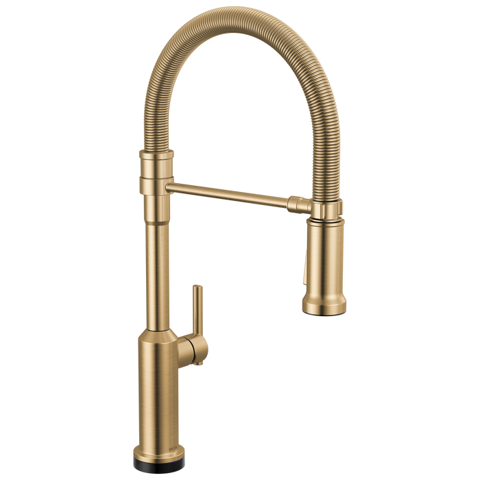 Delta Cordova 9685TL Touch2O Technology Kitchen Faucet with Touchless Technology - Lumicoat Champagne Bronze