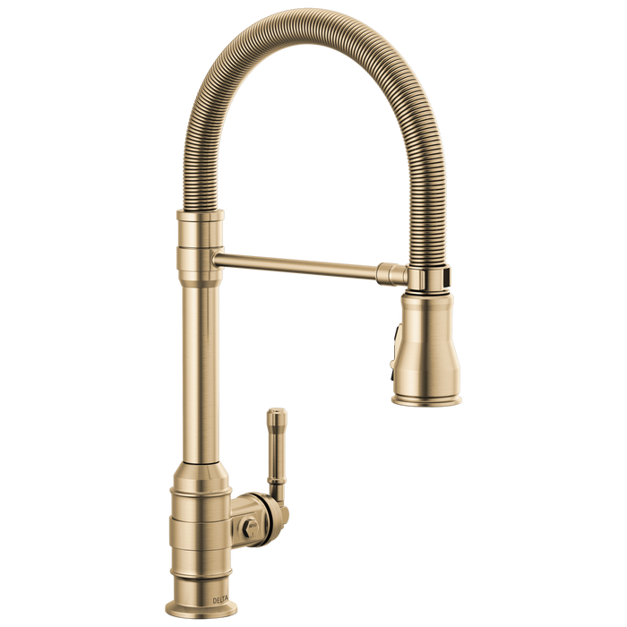 Single Handle Pull-Down Kitchen Faucet With Spring Spout