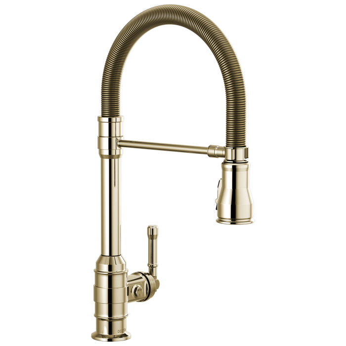 Single Handle Pull-Down Kitchen Faucet With Spring Spout