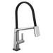 Delta Pivotal: Single Handle Exposed Hose Kitchen Faucet with Touch2O Technology