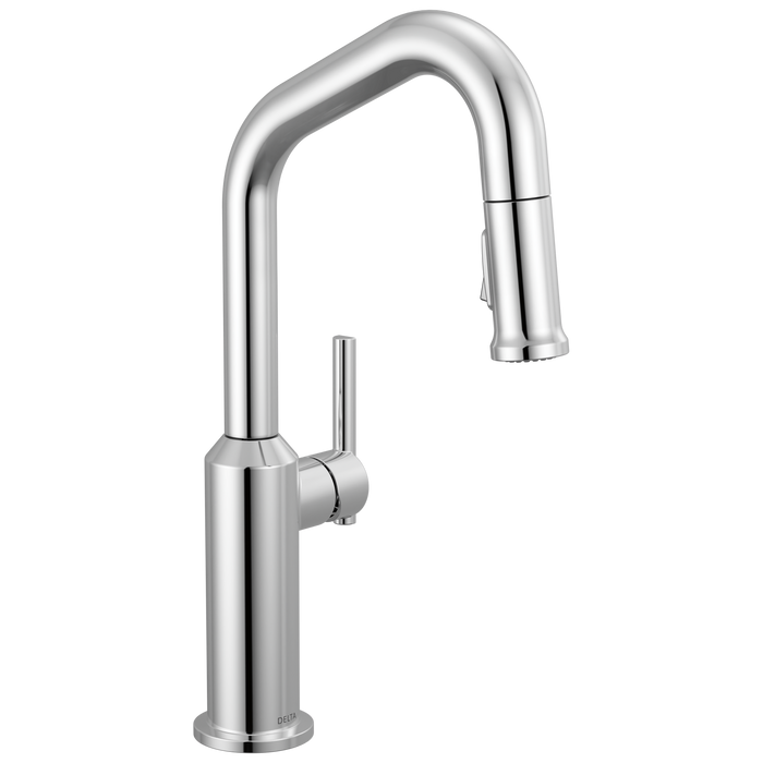 Delta Cordova 9885 Single Handle Pull-Down Bar/Prep Faucet - Lumicoat Chrome