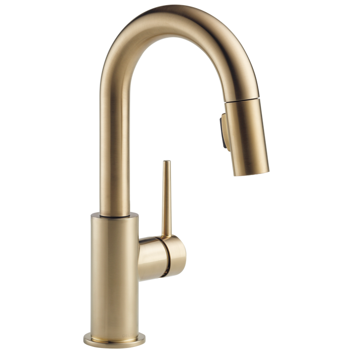 Delta Delta Trinsic: Single Handle Pull-Down Bar/Prep Kitchen Limited Swivel