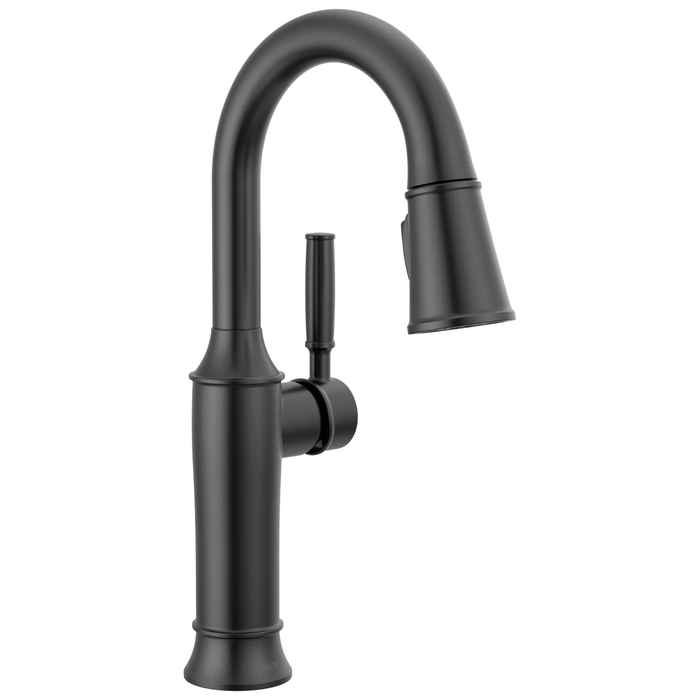Delta Renaldi 9984 Single Handle Pull-Down Bar / Prep Faucet - Matte Black