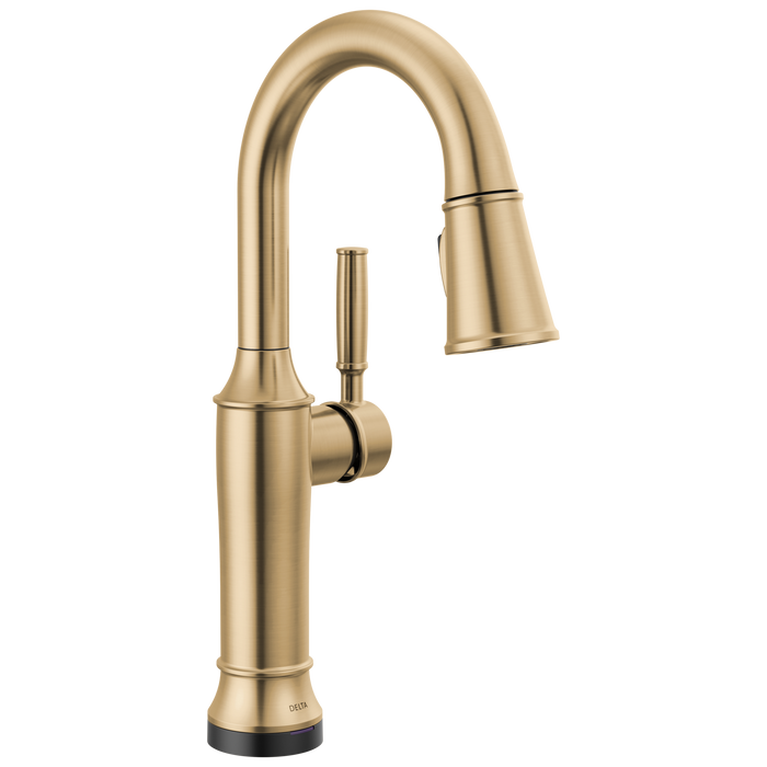 Delta Renaldi 9984TL Touch2O Bar / Prep Faucet with Touchless Technology - Lumicoat Champagne Bronze
