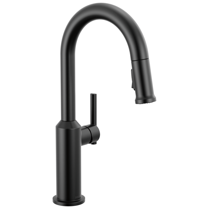 Delta Cordova 9985 Single Handle Pull-Down Bar/Prep Faucet - Matte Black