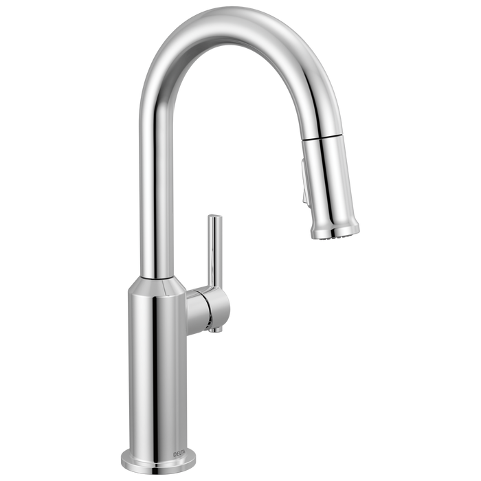 Delta Cordova 9985 Single Handle Pull-Down Bar/Prep Faucet - Lumicoat Chrome
