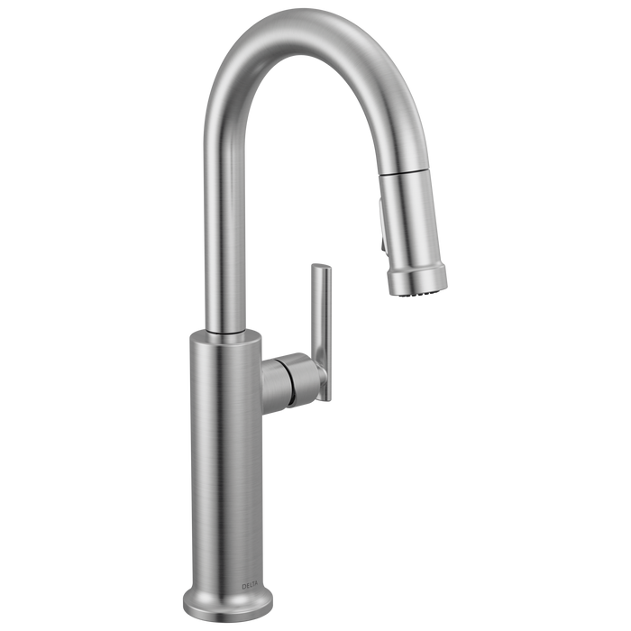 Delta Altado 9986 Single Handle Pull-Down Bar / Prep Faucet - Arctic Stainless