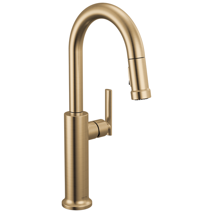 Delta Altado 9986 Single Handle Pull-Down Bar / Prep Faucet - Champagne Bronze