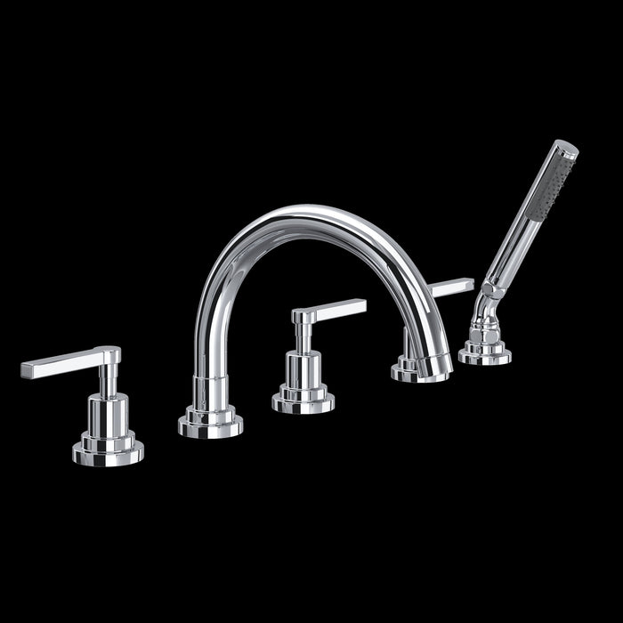 ROHL A2214 Lombardia® 5-Hole Deck Mount Tub Filler With C-Spout