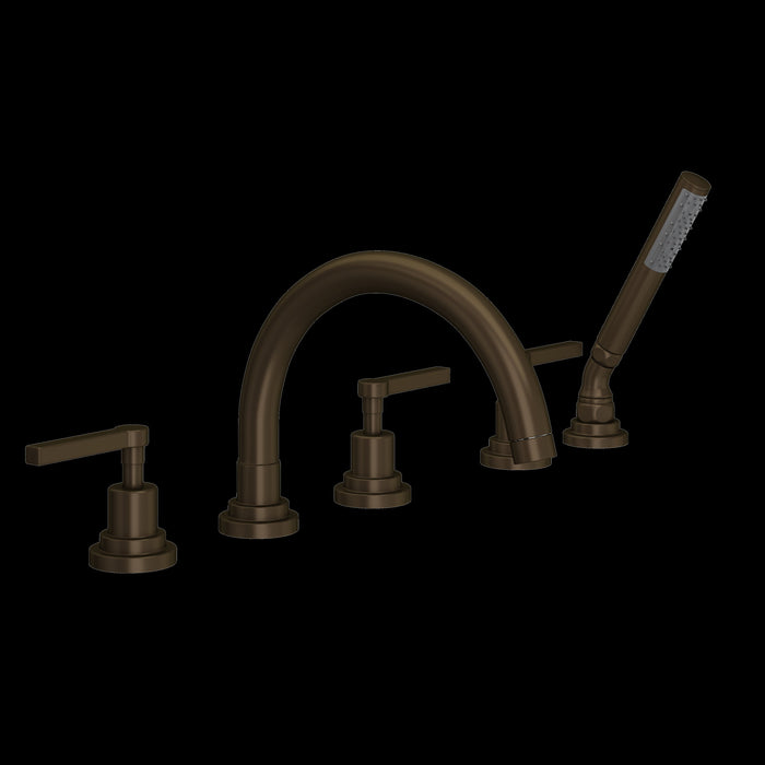 ROHL A2214 Lombardia® 5-Hole Deck Mount Tub Filler With C-Spout