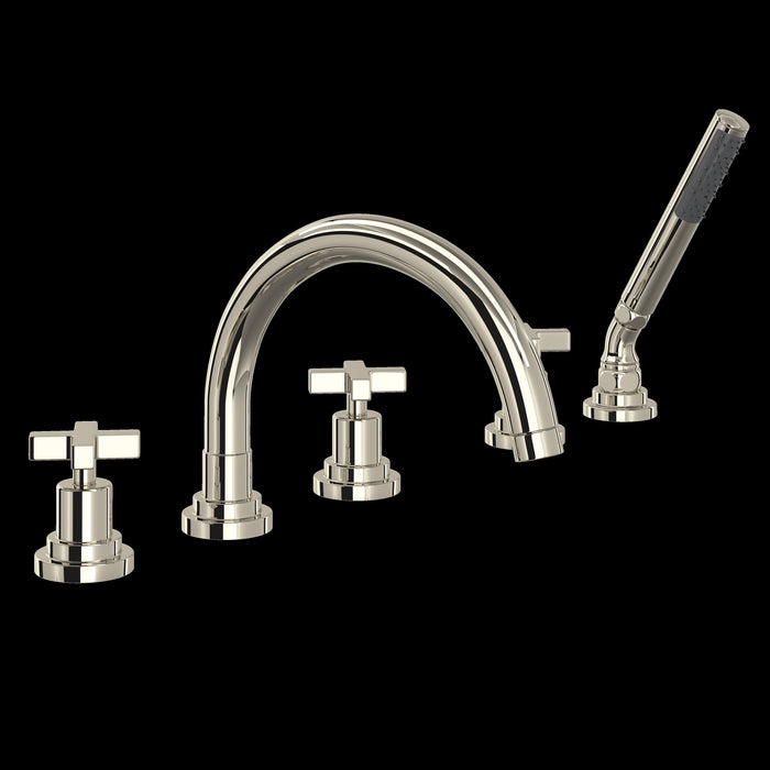 ROHL A2214 Lombardia® 5-Hole Deck Mount Tub Filler With C-Spout
