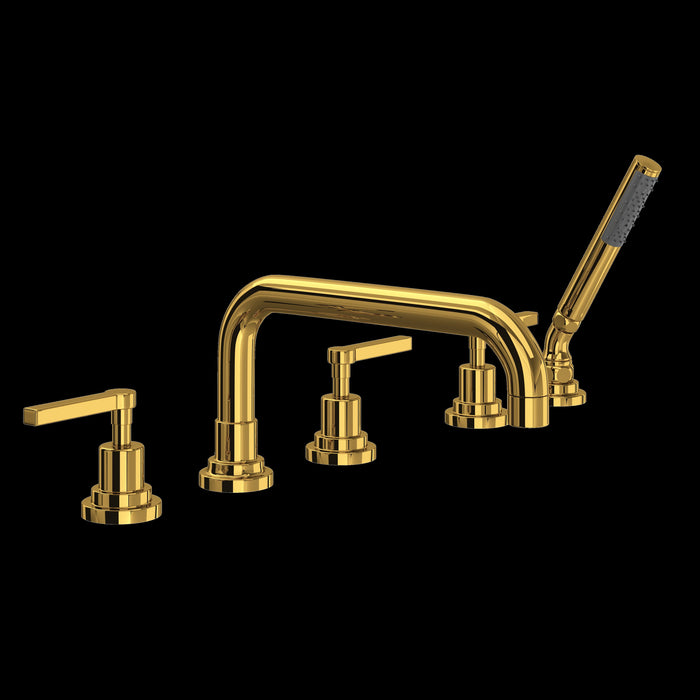 ROHL A2224 Lombardia® 5-Hole Deck Mount Tub Filler With U-Spout