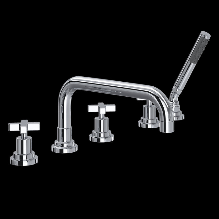 ROHL A2224 Lombardia® 5-Hole Deck Mount Tub Filler With U-Spout