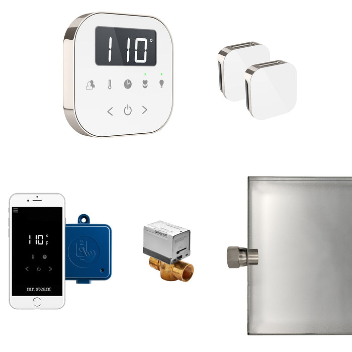 Mr. Steam ABUTLERXW-PN AirButler® Max White in Polished Nickel