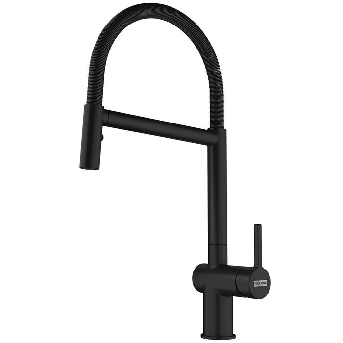 Franke Active Single Handle Semi-Pro Faucet in Chrome - Matte Black
